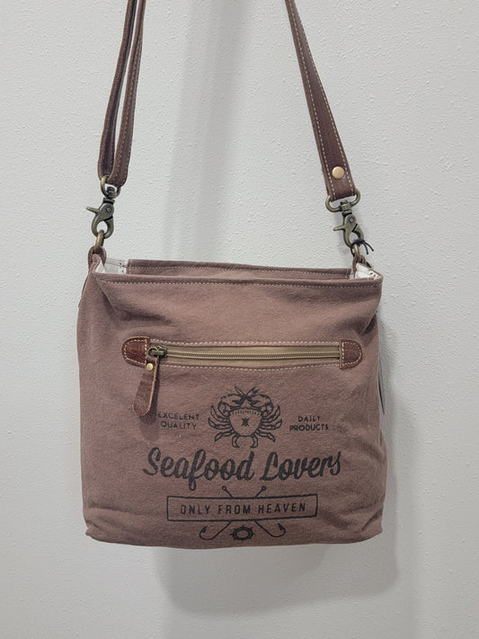 Myra Hairon & Cotton Rug Shoulder Bag