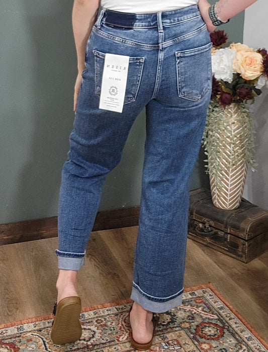 Risen Denim Mid-Rise Boyfriend Cuffed Jean - Reg/Curvy
