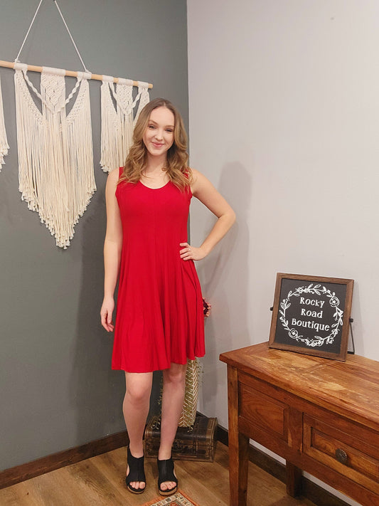 Creation Red Tank Dress