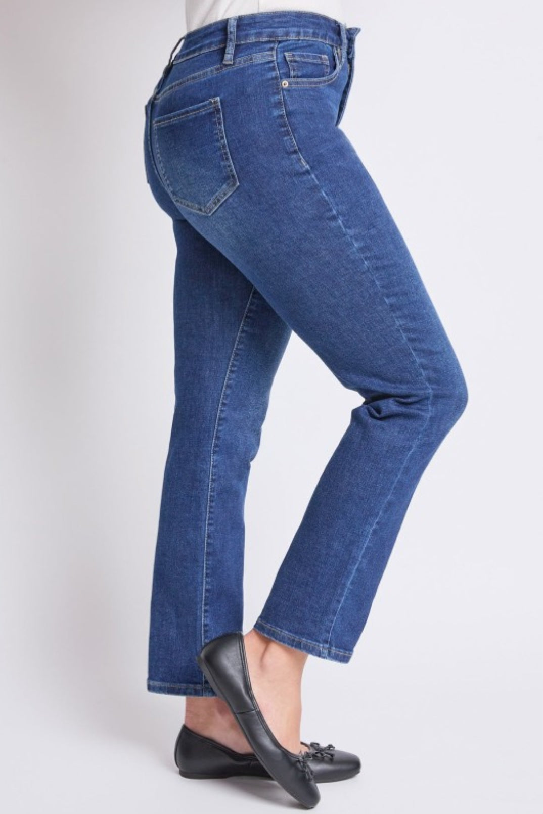 Royalty High Rise Dark Wash Tummy Control Straight Leg Jean
