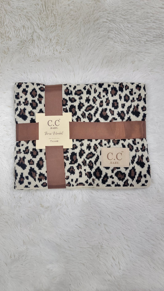 CC Baby Beige Leopard Blanket