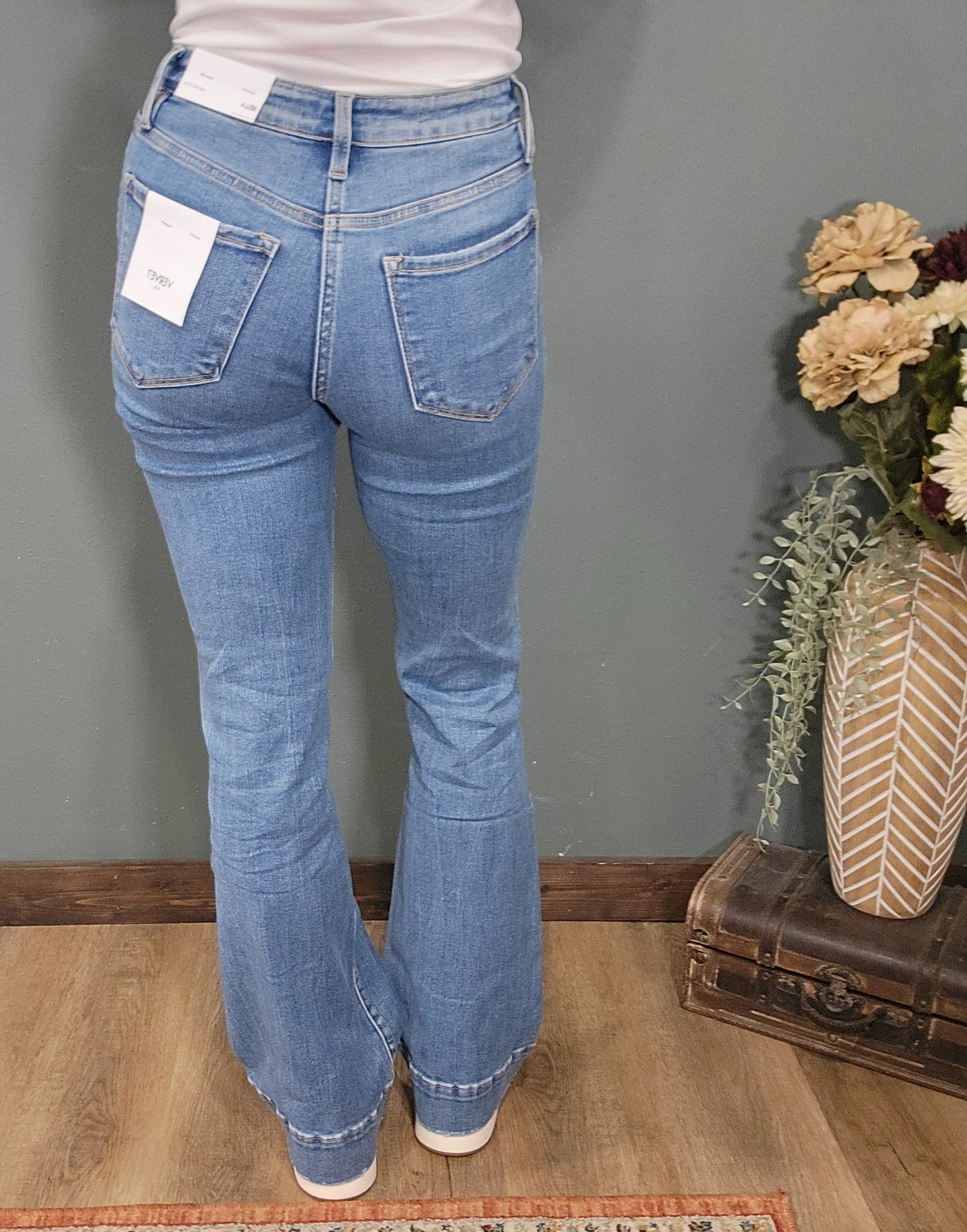 Vervet Bella High Rise Flare Jean,