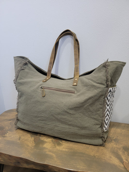 Myra Bag Sand Weaver Weekender Bag