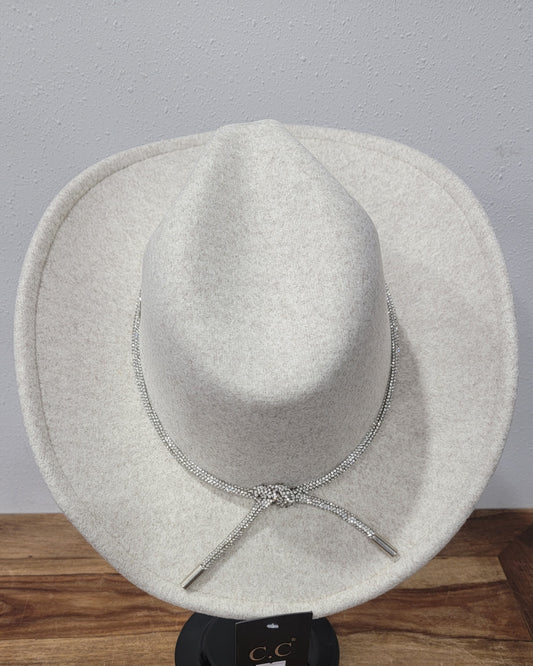 CC Beanie Western Cowboy Hat - Heather Oatmeal