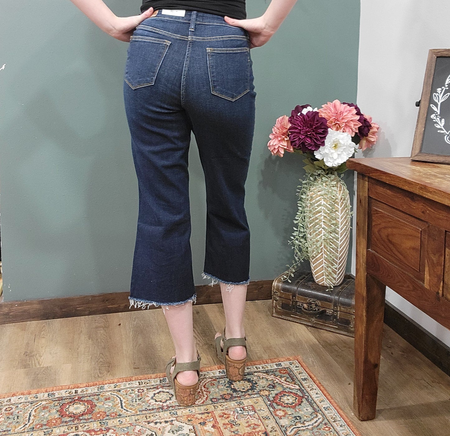 Judy Blue High Waist Wide Leg Cropped Jean