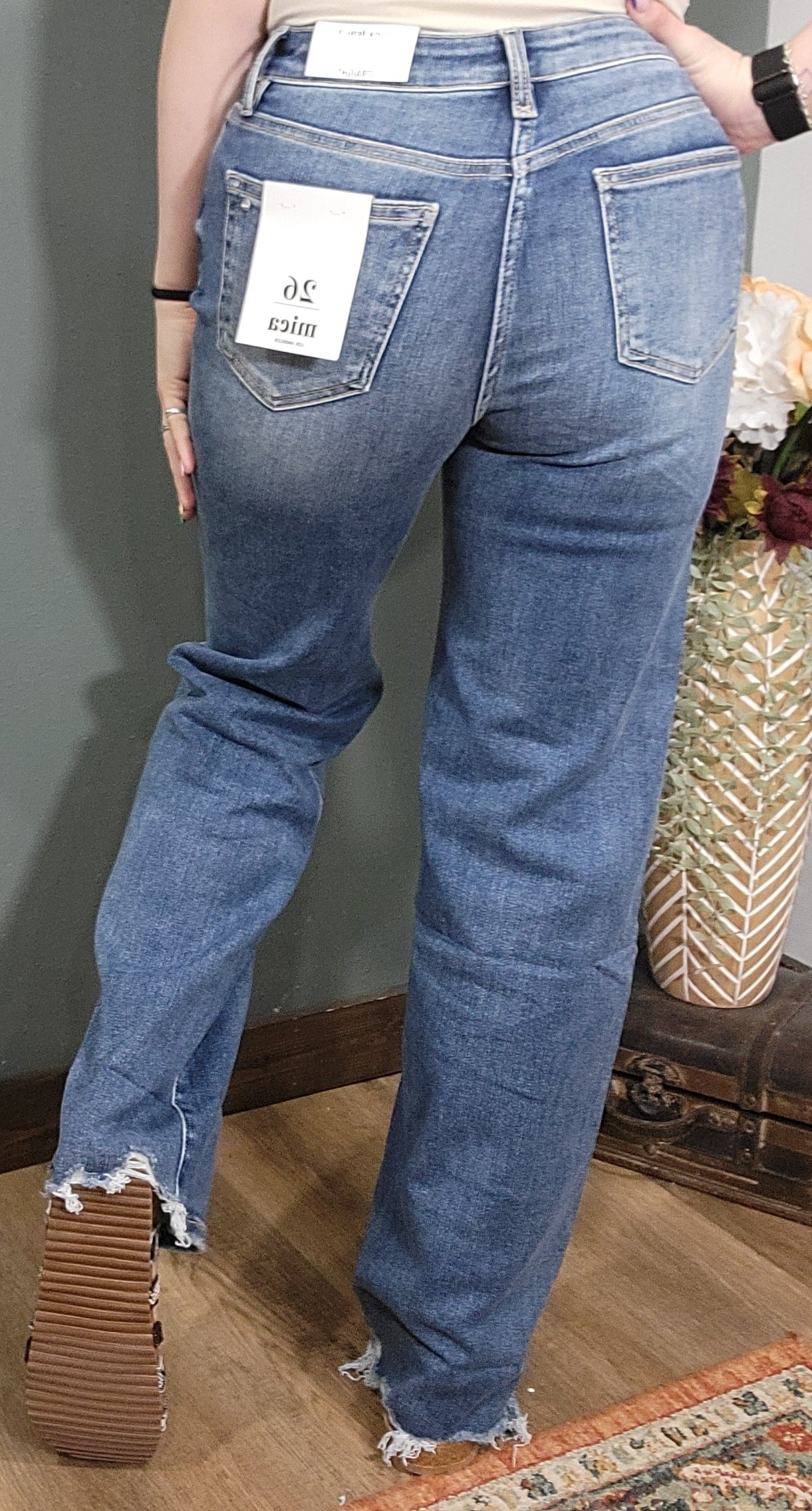 Mica Denim Super High Rise Straight Jean