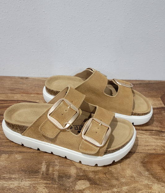 Project Cloud Gracie Leather Sandal - Chestnut Suede