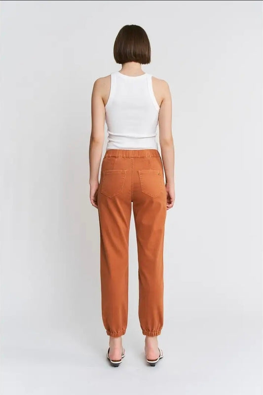 Mica High Rise Crop Jogger - Cinnamon