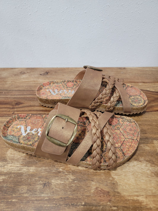Very G Braided Sandal/ Nora 3 Tan