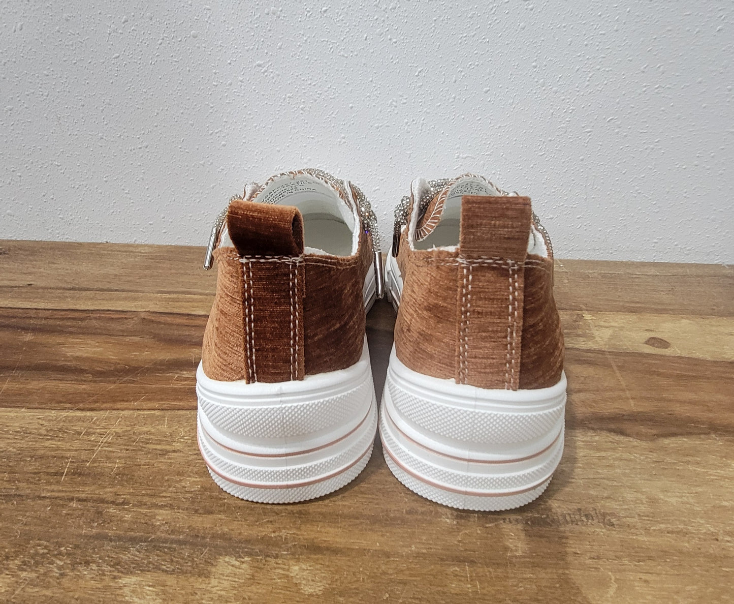 Very G Tan Rhinestone Aman 2 Slip-on Sneakers