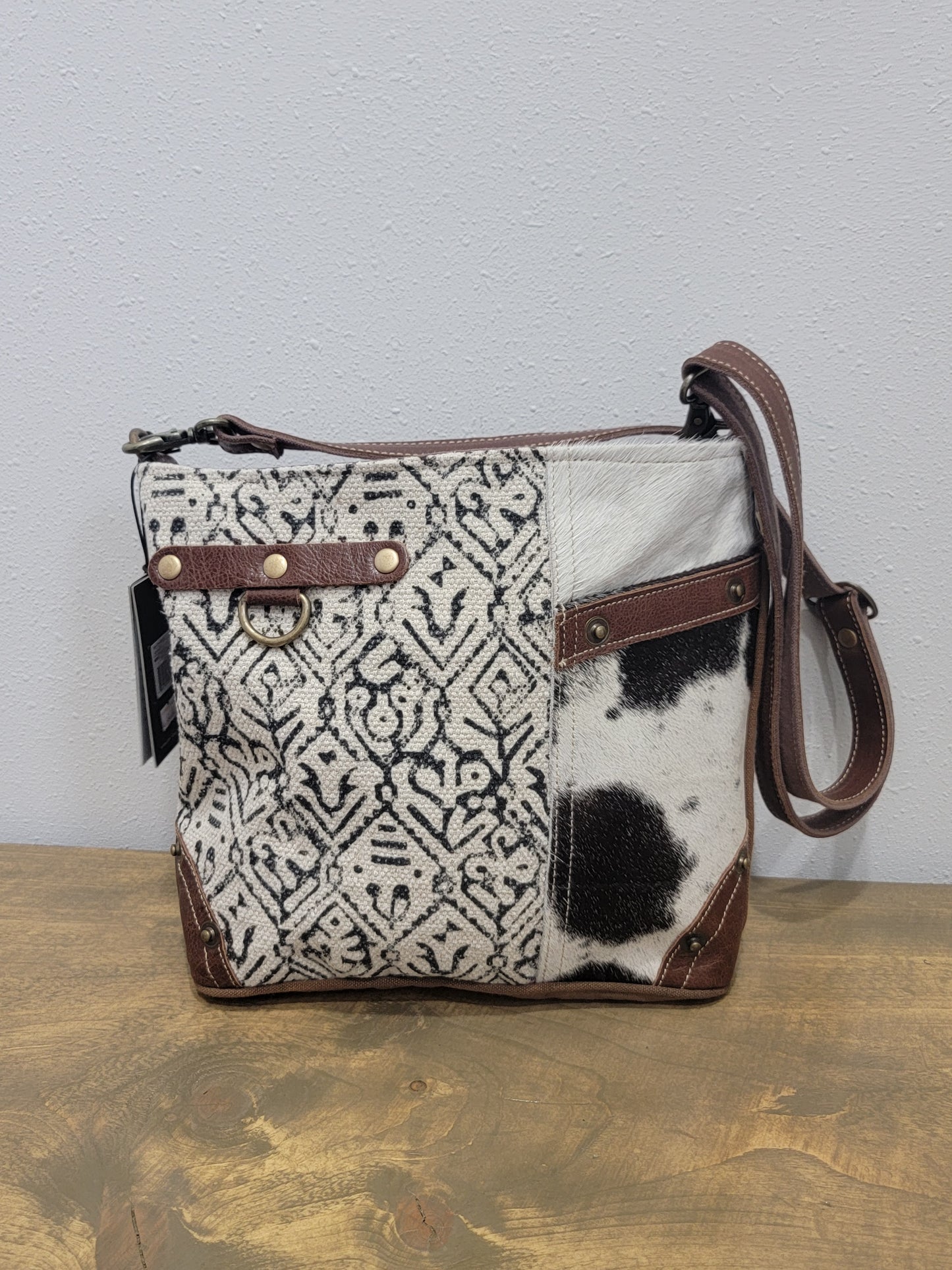 Myra Hairon & Cotton Rug Shoulder Bag