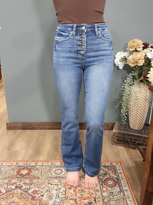 RFM High Rise Button Fly Mia Bootcut Jean