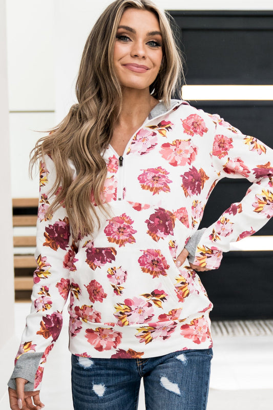 Ampersand Ave Plant A Kiss Half-Zip Sweatshirt