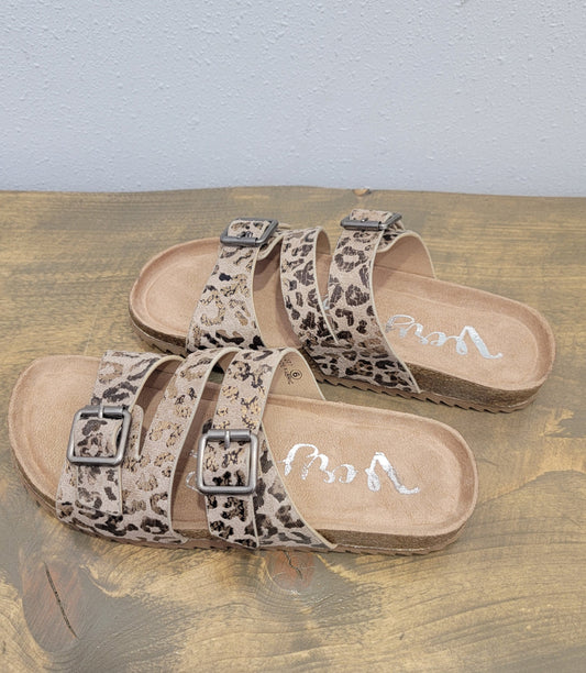 Very G Taurus Taupe Cheetah Sandal