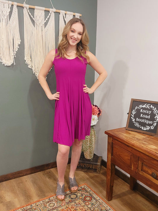 Creation Magenta Tank Dress