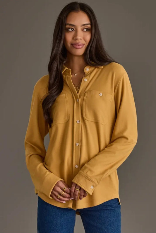Panache Soft Button Up - Mustard