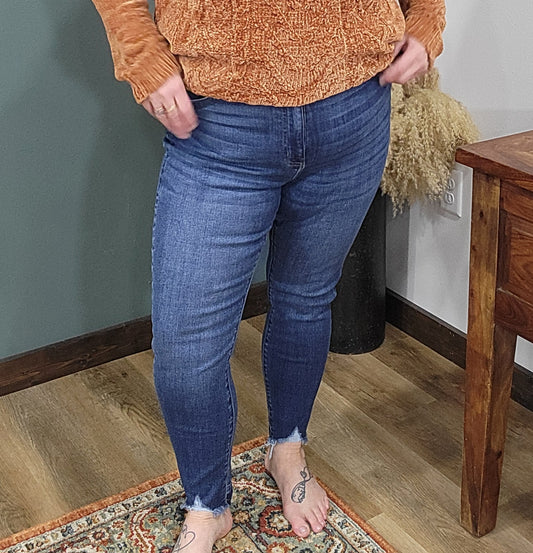 Curvy KanCan High Rise Ankle Skinny