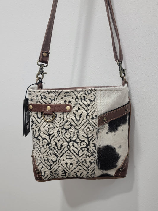 Myra Hairon & Cotton Rug Shoulder Bag