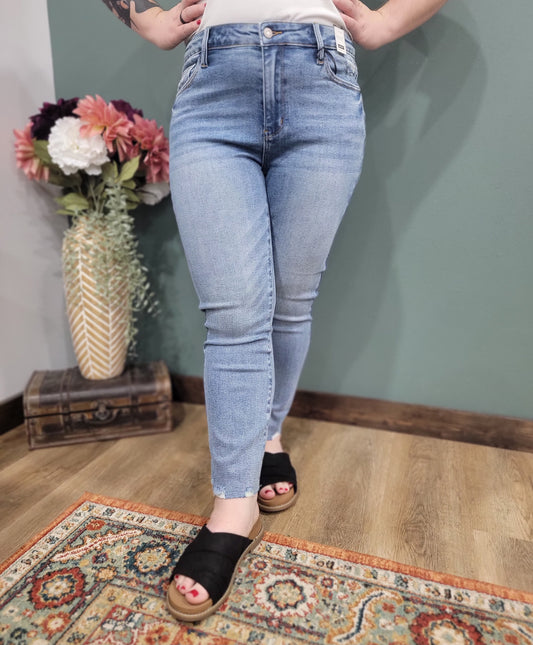 Judy Blue Kick Flare Mid Rise Jean