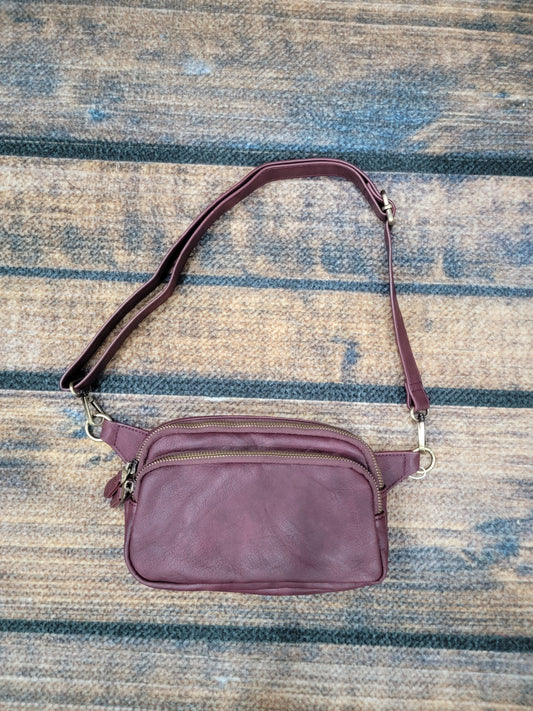 Joy Susan Burgundy Fanny Pack Sling Bag