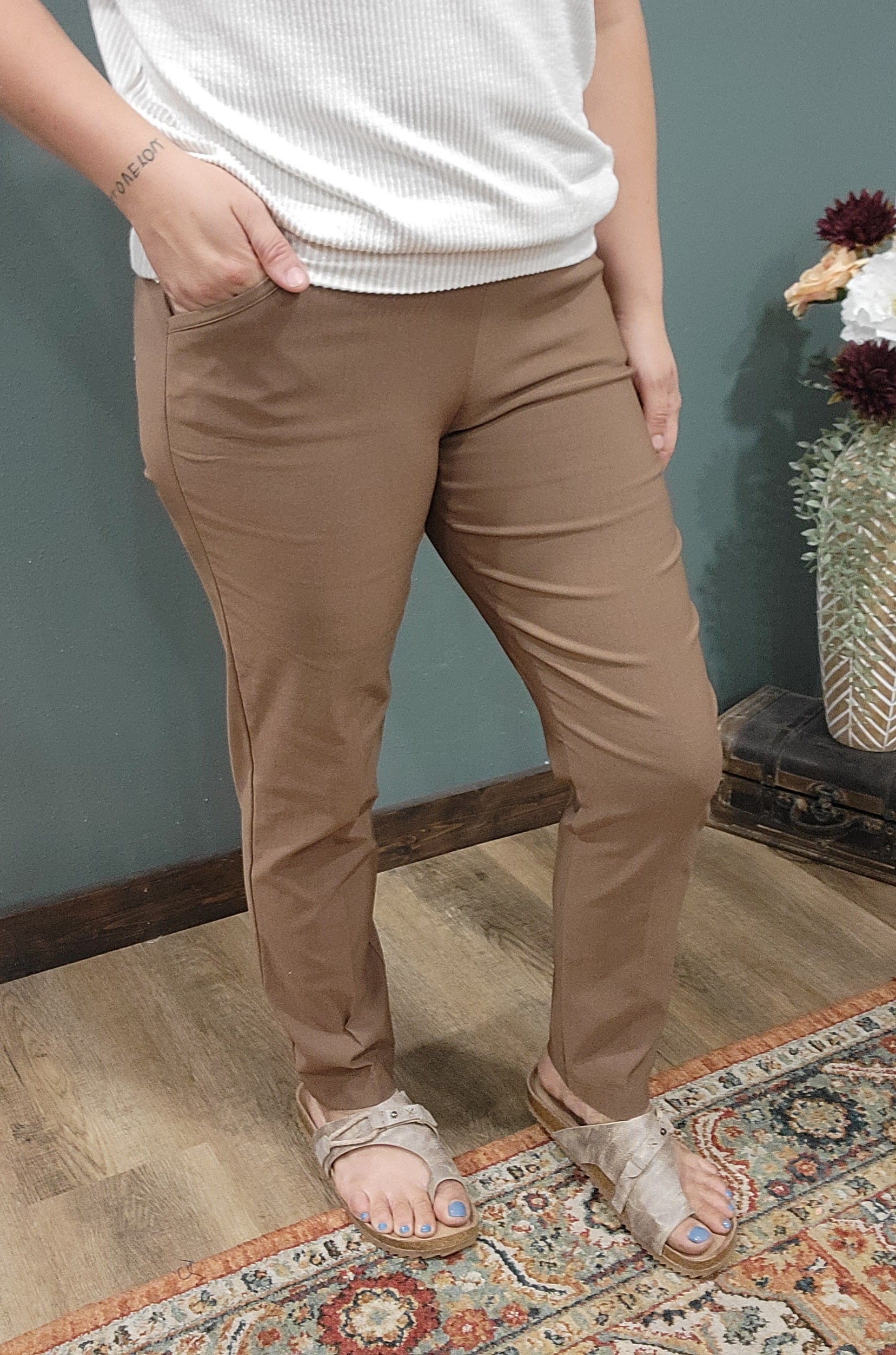 N Touch Peanut Crunch Brown Dress Pant