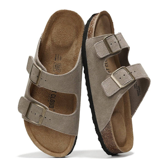 Project Cloud Taupe Suede Sandal - Valerie