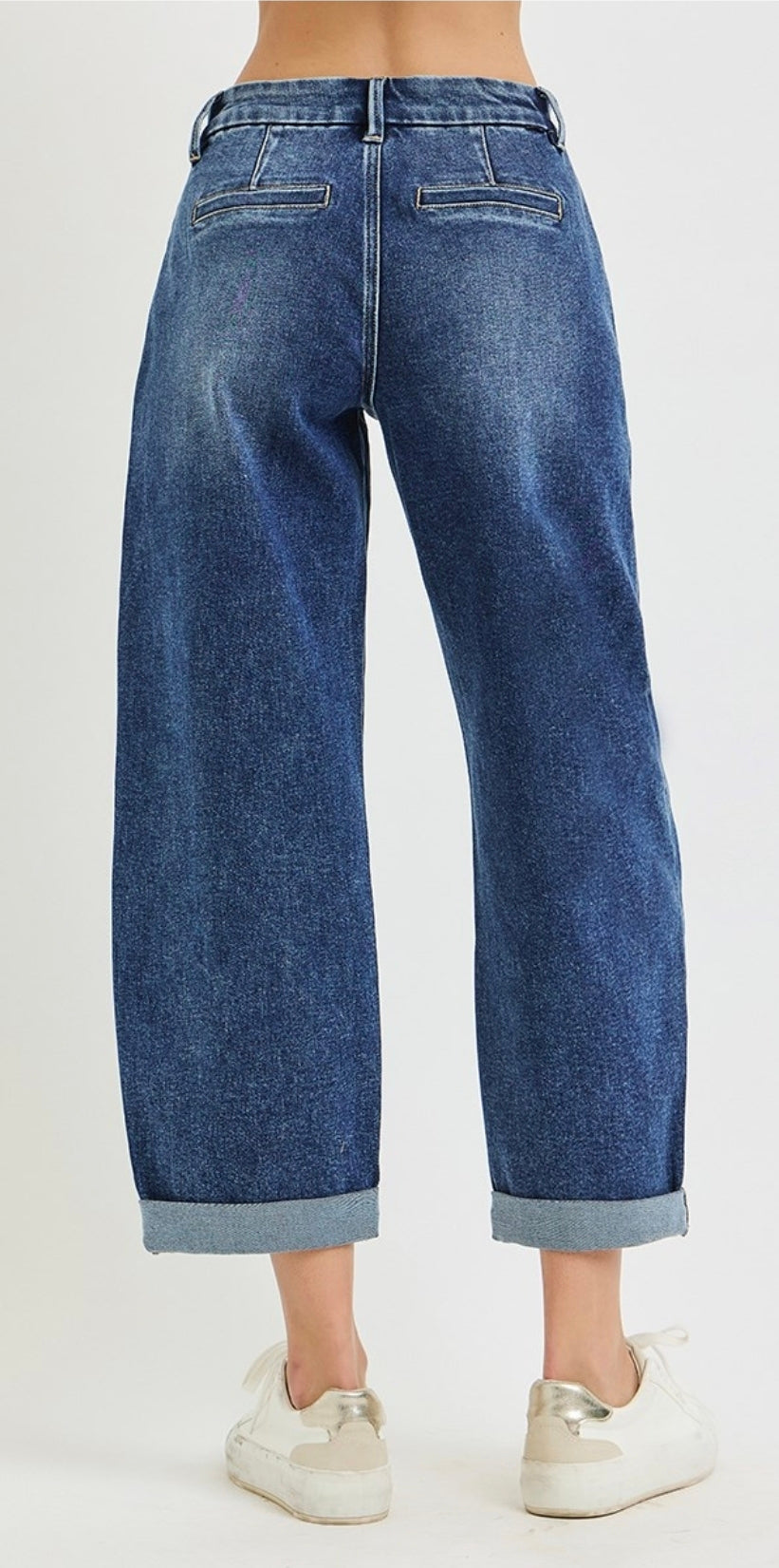 Risen Slouchy Cropped Barrel Cuffed Jean