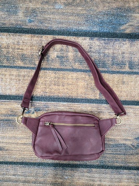 Joy Susan Burgundy Fanny Pack Sling Bag