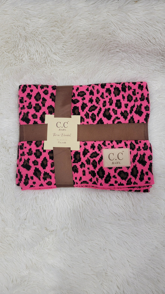 CC Baby Pink Leopard Blanket
