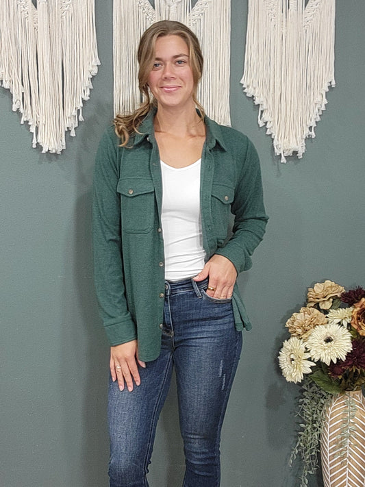 Thread and Supply Cassian Shirt - Pine Heather