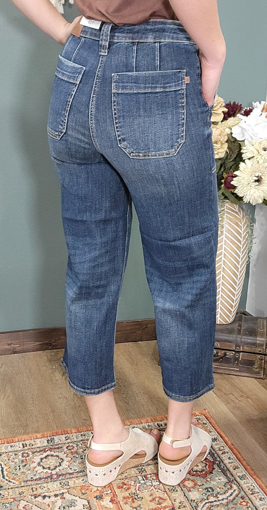 Judy Blue High Rise Wide Crop Jean