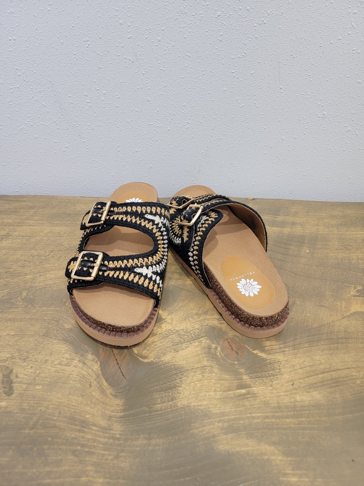 Yellow Box Slide On Knit Sandal / Holden Black