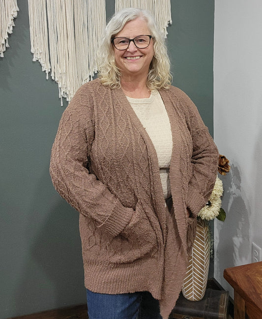 Davi&Dani Brown Knit Cardigan