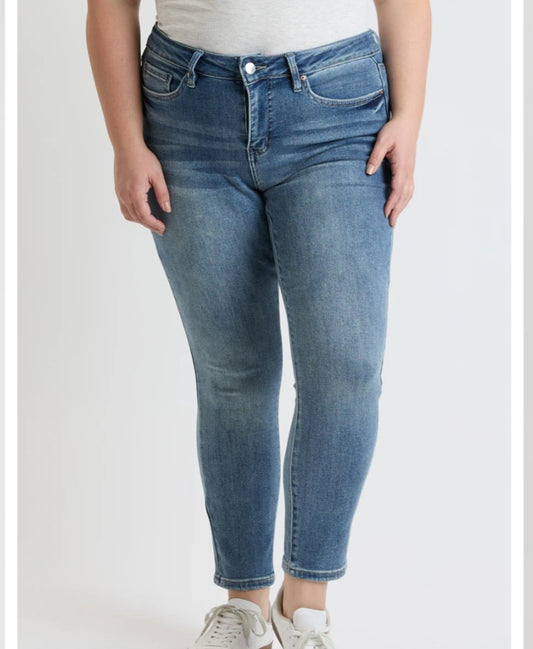 Royalty Curvy Medium Wash Tummy Control Classic Skinny Jean