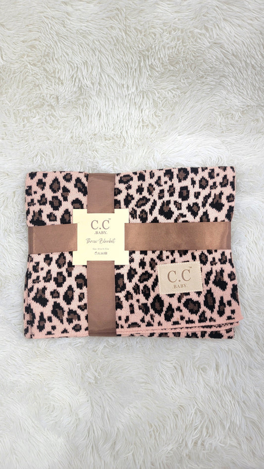 CC Baby Indi Pink Leopard Blanket