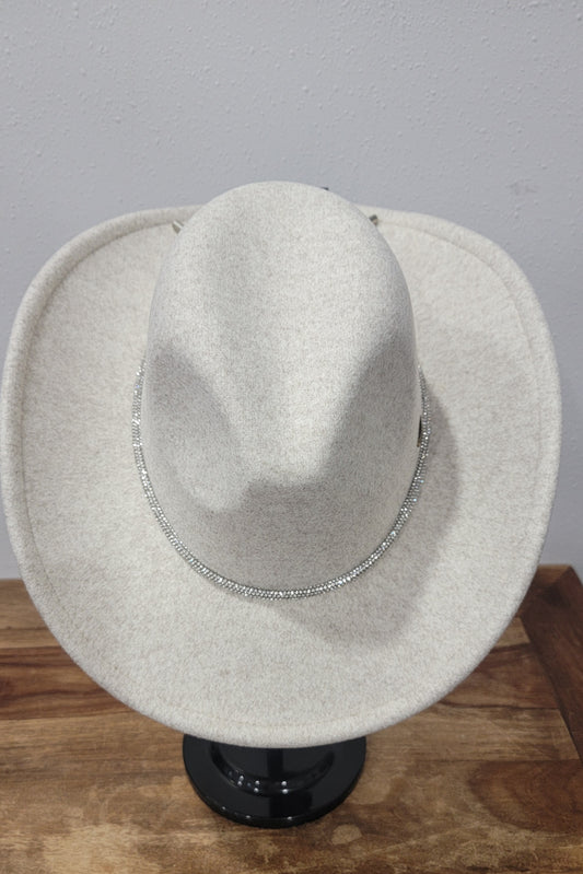 CC Beanie Western Cowboy Hat - Heather Oatmeal
