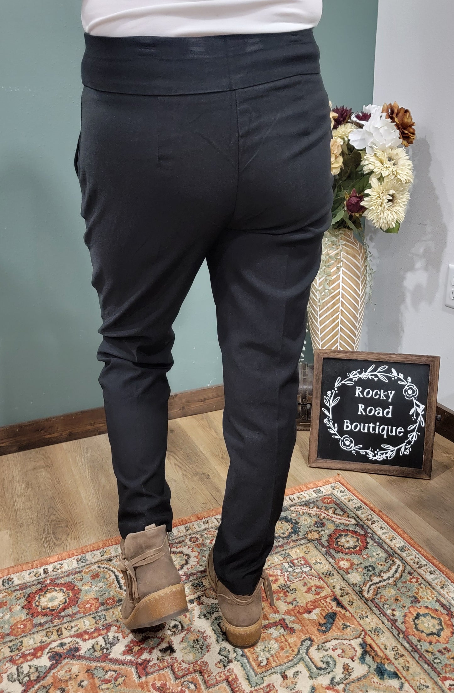 N Touch Black Dress Pants - Petite