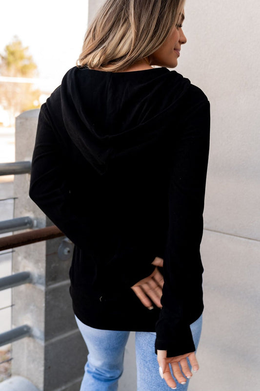 Ampersand Ave Poppy Seed Half Zip Sweatshirt