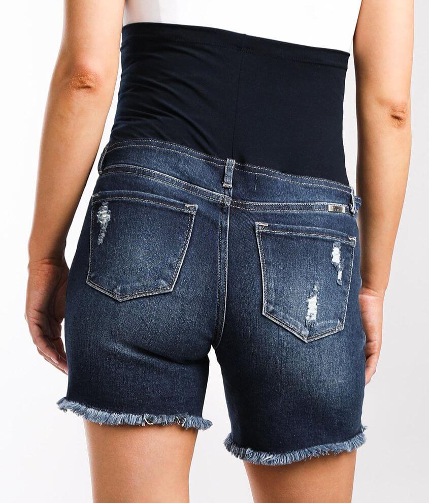 Maternity Extreme Stretch Dark Wash Shorts