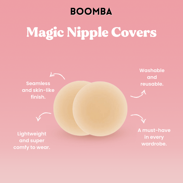 Boomba Magic Nipple Covers (with adhesive)- Beige