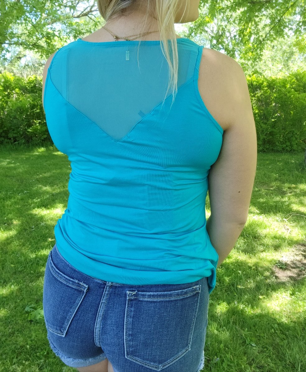 Mesh Detailed Tank Top