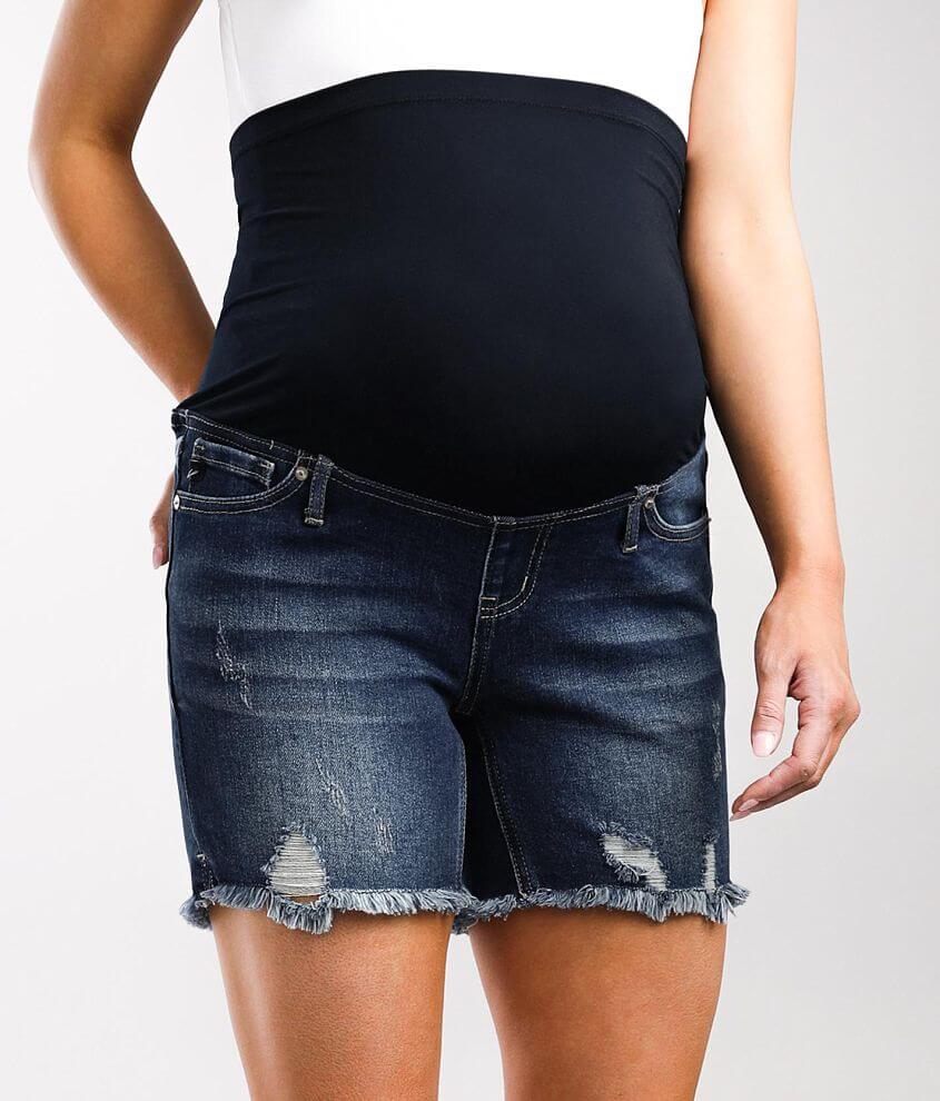 Maternity Extreme Stretch Dark Wash Shorts