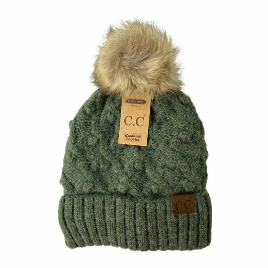 C.C Adult Bobble Knit Beanie *Multiple Colors*