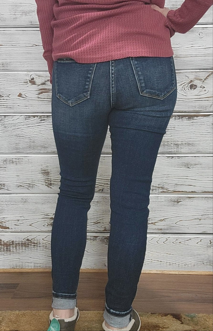 KanCan High Rise Super Skinny Multi Button Jean