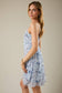 Gilli Sleeveless Spaghetti Strap Floral Mini Dress: Blue-Multi Floral