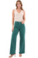 Chloe High Rise Frayed Wide Leg Pants: Blue Teal