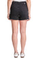 Essential High Rise Fray Hem Shorts: Black