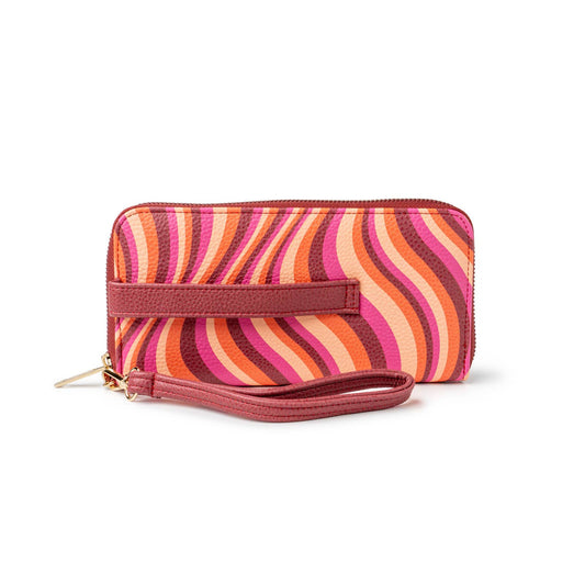 Kedzie Patterned Eclipse Zip-Around Clutch - Hollywood