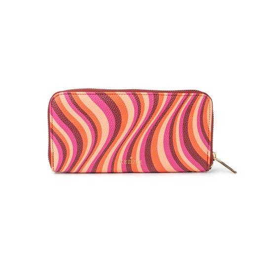 Kedzie Patterned Eclipse Zip-Around Clutch - Hollywood