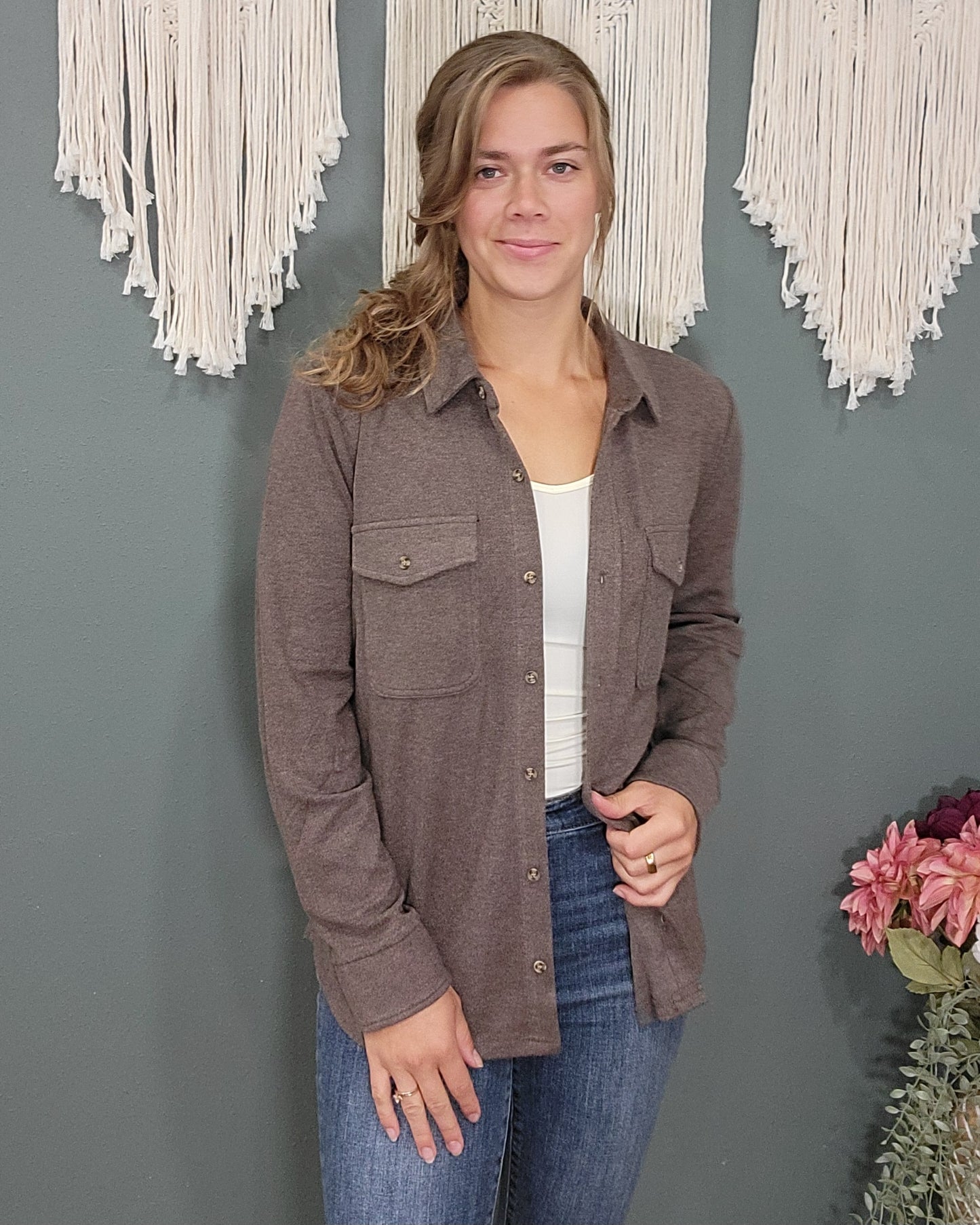 Thread and Supply Cassian Shirt -  Brown Heather